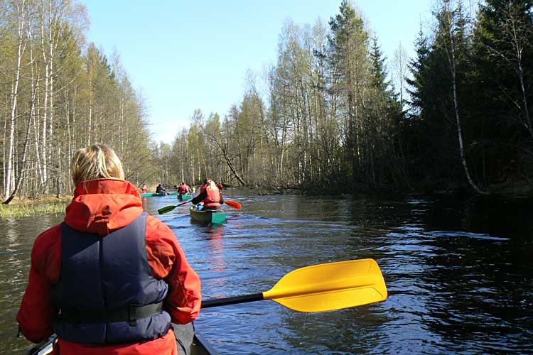 canoeing in Finland - kayaking and paddling in south east lake district.
