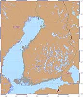 Lake District Finland - lakes in proportion to land